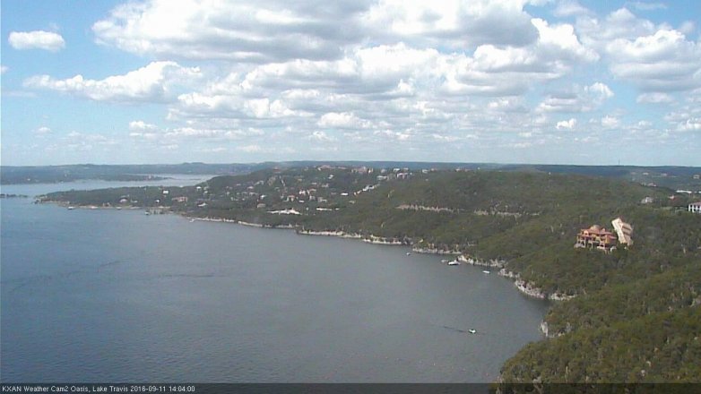 Lake Travis webcam, September 11, 2016 1:35 PM CT