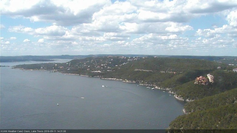 Lake Travis webcam, September 11, 2016 1:40 PM CT