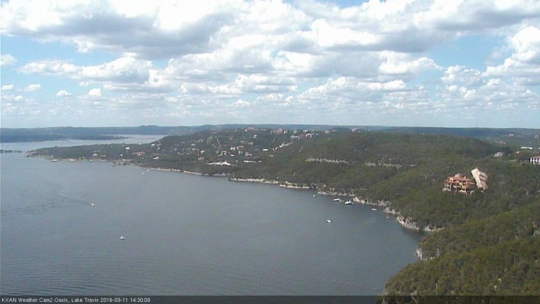 Lake Travis webcam, September 11, 2016 1:55 PM CT