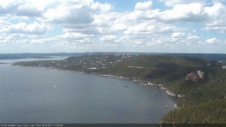 Lake Travis webcam, September 11, 2016 2:15 PM CT