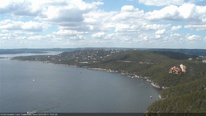 Lake Travis webcam, September 11, 2016 2:30 PM CT