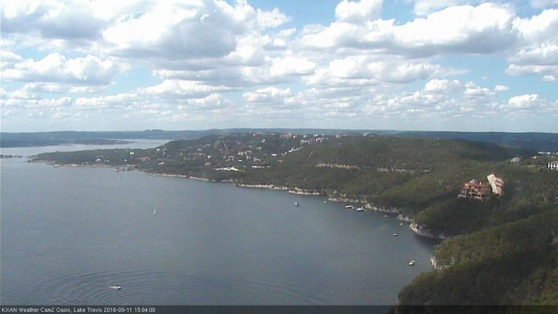 Lake Travis webcam, September 11, 2016 2:35 PM CT