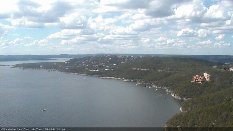 Lake Travis webcam, September 11, 2016 2:45 PM CT