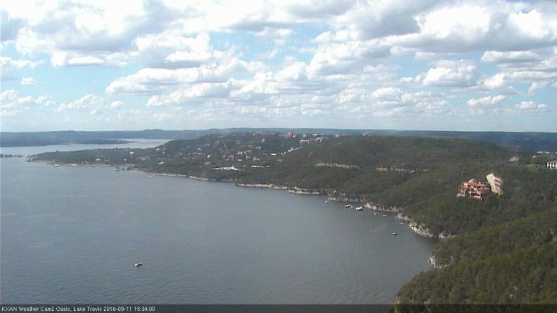 Lake Travis webcam, September 11, 2016 2:55 PM CT