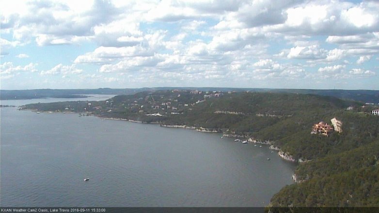 Lake Travis webcam, September 11, 2016 3:00 PM CT
