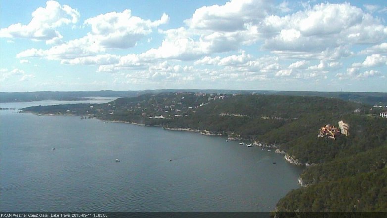 Lake Travis webcam, September 11, 2016 3:10 PM CT