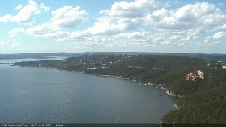 Lake Travis webcam, September 11, 2016 3:15 PM CT
