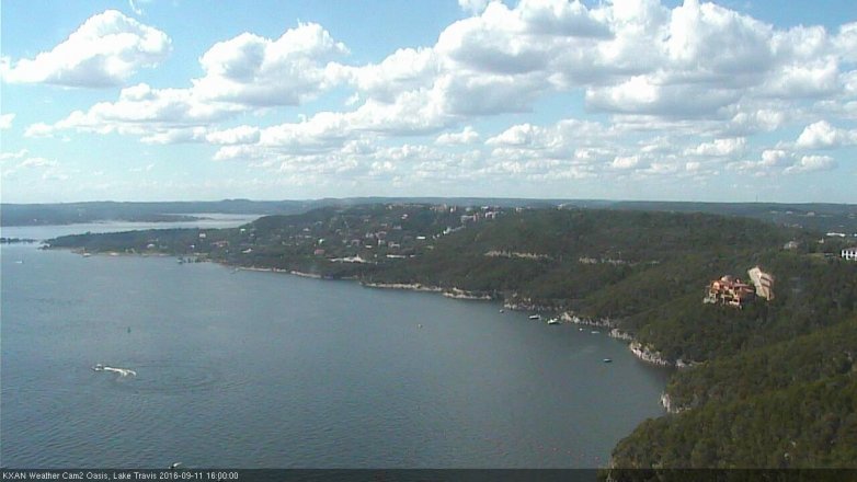 Lake Travis webcam, September 11, 2016 3:20 PM CT