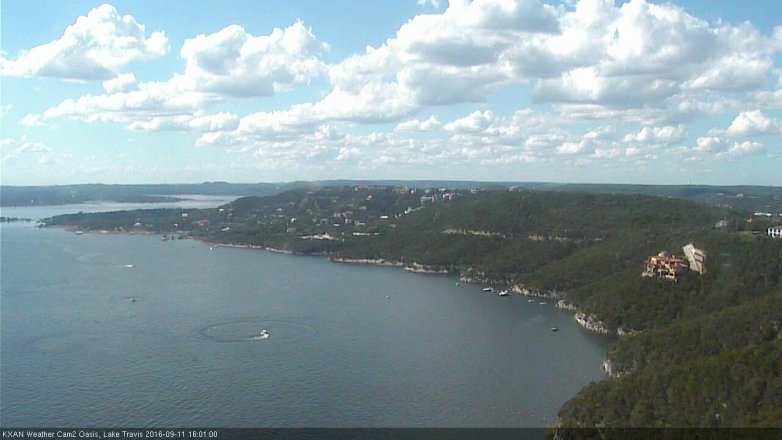 Lake Travis webcam, September 11, 2016 3:30 PM CT