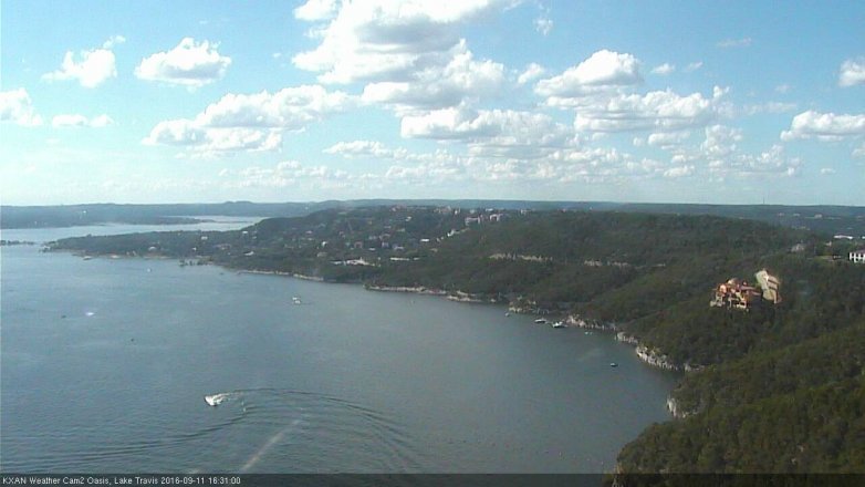 Lake Travis webcam, September 11, 2016 3:35 PM CT