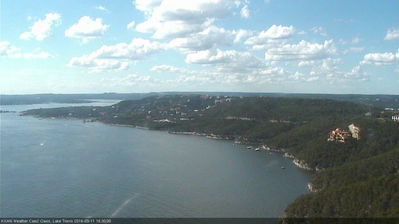Lake Travis webcam, September 11, 2016 3:45 PM CT
