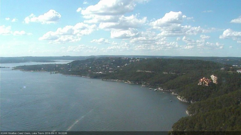 Lake Travis webcam, September 11, 2016 3:55 PM CT