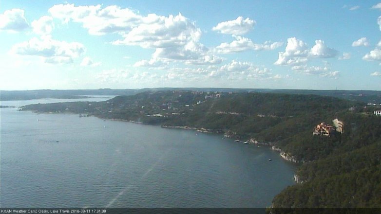 Lake Travis webcam, September 11, 2016 4:05 PM CT