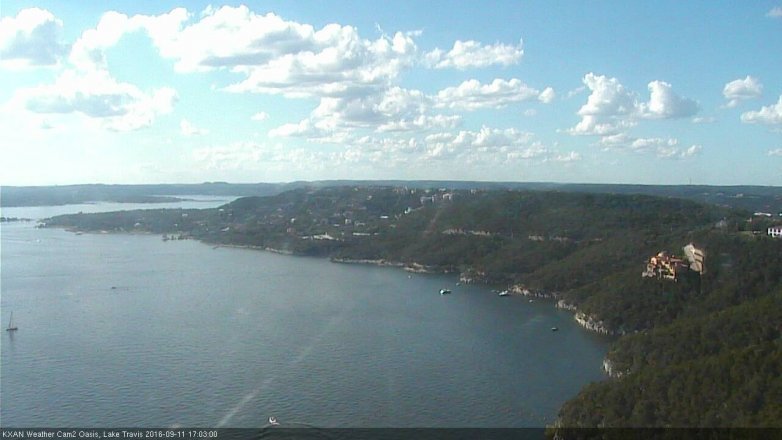 Lake Travis webcam, September 11, 2016 4:10 PM CT