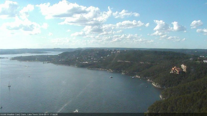 Lake Travis webcam, September 11, 2016 4:25 PM CT