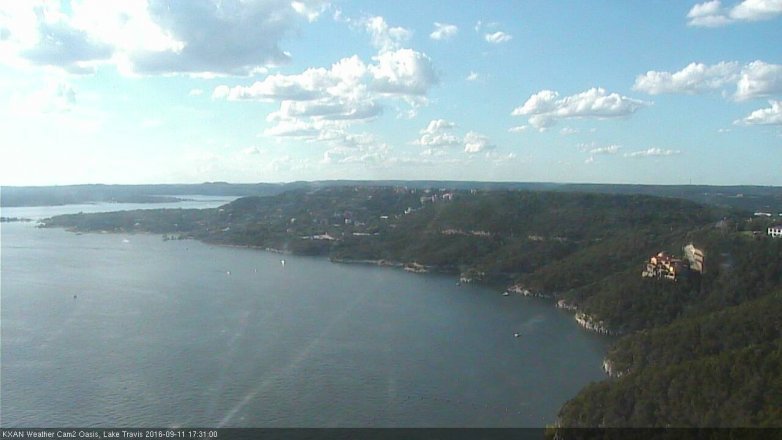 Lake Travis webcam, September 11, 2016 4:40 PM CT