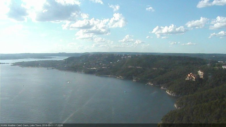 Lake Travis webcam, September 11, 2016 4:45 PM CT