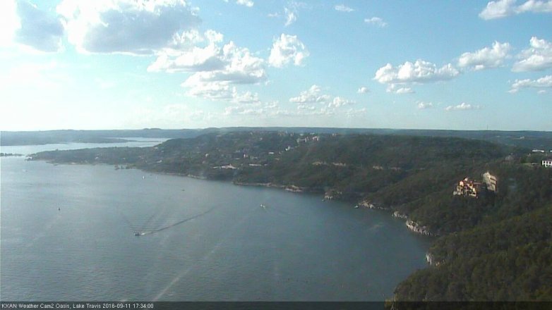 Lake Travis webcam, September 11, 2016 4:50 PM CT
