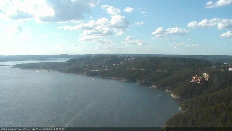 Lake Travis webcam, September 11, 2016 4:55 PM CT