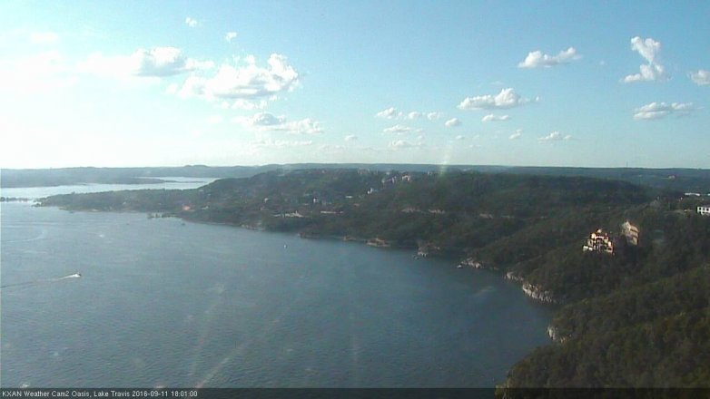 Lake Travis webcam, September 11, 2016 5:05 PM CT