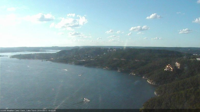 Lake Travis webcam, September 11, 2016 5:15 PM CT