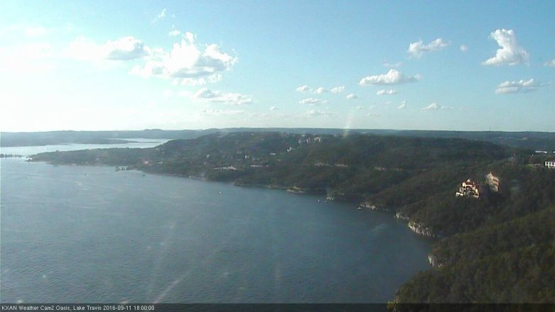 Lake Travis webcam, September 11, 2016 5:20 PM CT