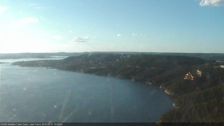 Lake Travis webcam, September 11, 2016 6:00 PM CT