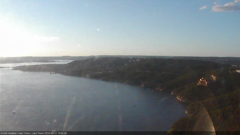Lake Travis webcam, September 11, 2016 6:20 PM CT