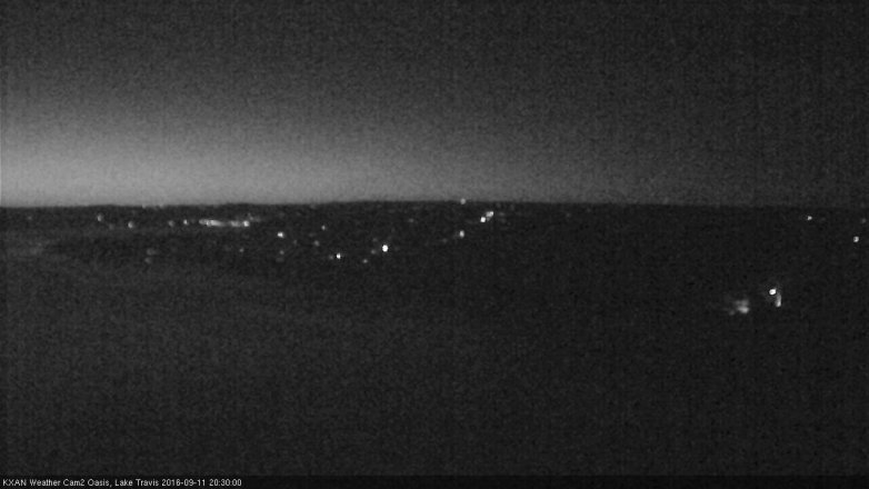 Lake Travis webcam, September 11, 2016 7:50 PM CT