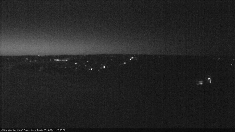 Lake Travis webcam, September 11, 2016 8:05 PM CT