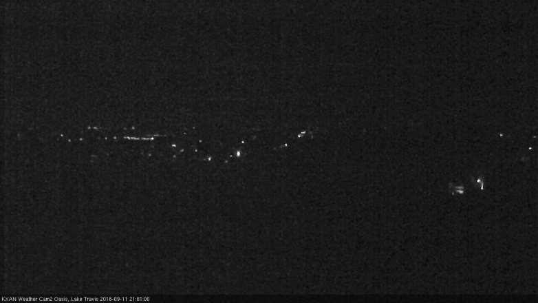Lake Travis webcam, September 11, 2016 8:30 PM CT