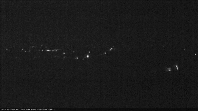 Lake Travis webcam, September 11, 2016 9:15 PM CT