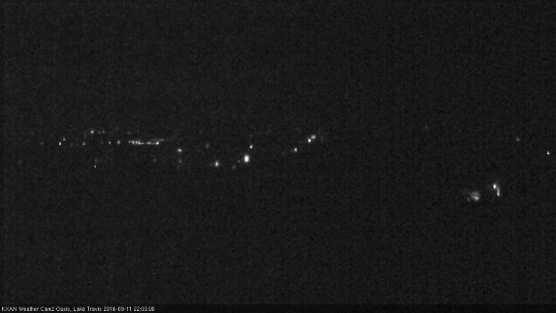 Lake Travis webcam, September 11, 2016 9:30 PM CT