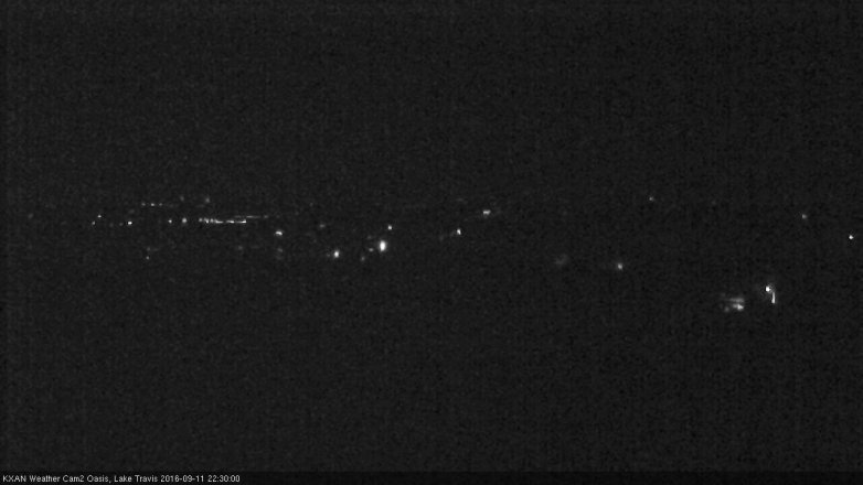 Lake Travis webcam, September 11, 2016 9:35 PM CT
