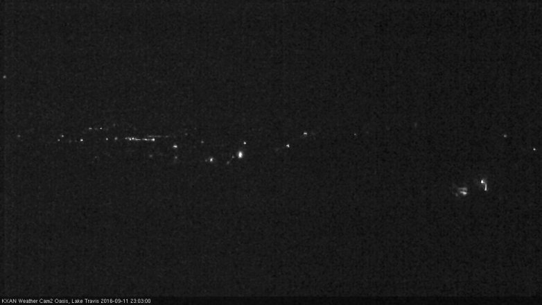 Lake Travis webcam, September 11, 2016 10:30 PM CT