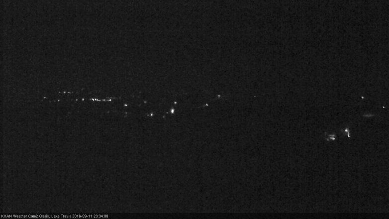 Lake Travis webcam, September 11, 2016 11:00 PM CT