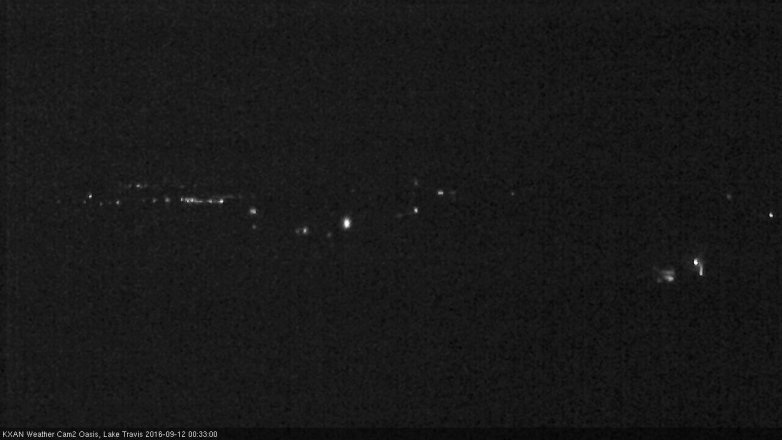 Lake Travis webcam, September 11, 2016 11:45 PM CT
