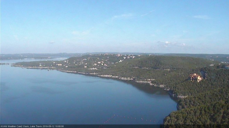Lake Travis webcam, September 12, 2016 9:05 AM CT