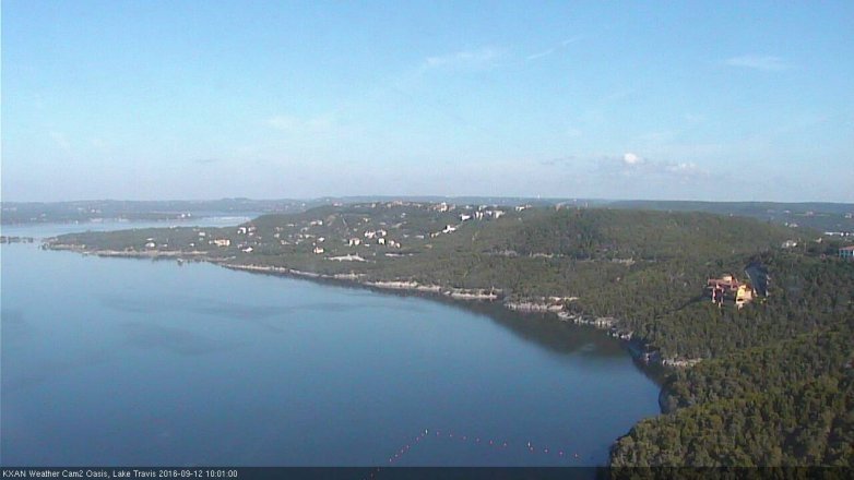 Lake Travis webcam, September 12, 2016 9:10 AM CT