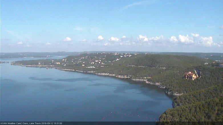 Lake Travis webcam, September 12, 2016 10:00 AM CT