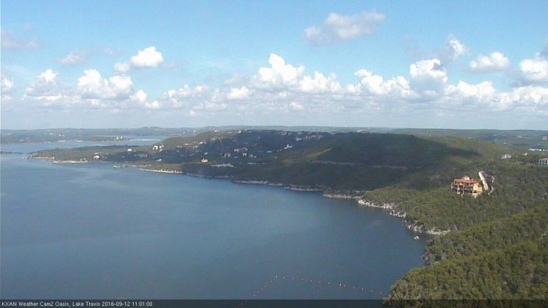 Lake Travis webcam, September 12, 2016 10:10 AM CT