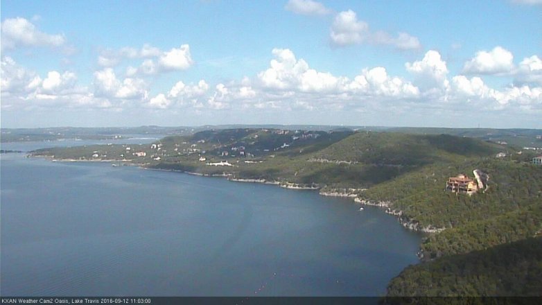 Lake Travis webcam, September 12, 2016 10:25 AM CT
