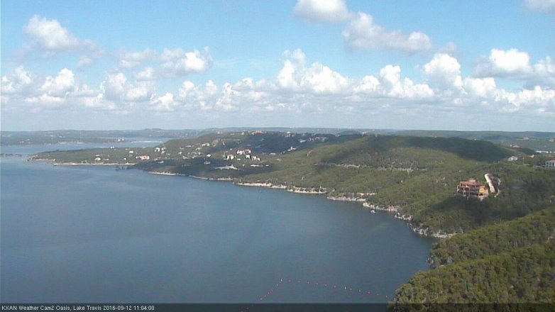 Lake Travis webcam, September 12, 2016 10:35 AM CT