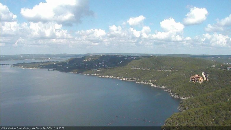 Lake Travis webcam, September 12, 2016 11:00 AM CT
