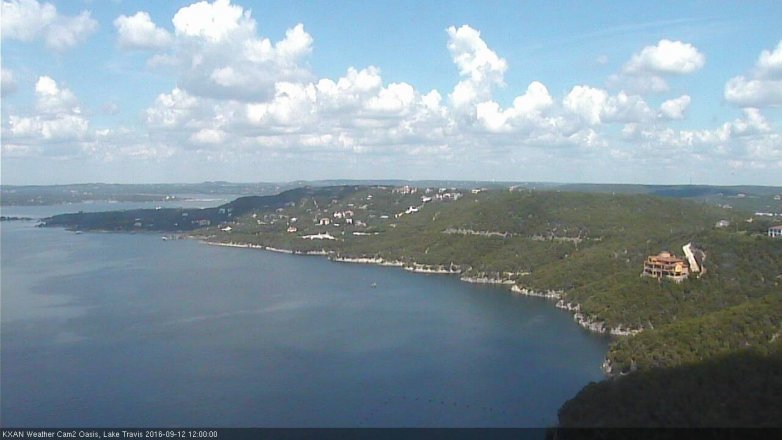 Lake Travis webcam, September 12, 2016 11:05 AM CT