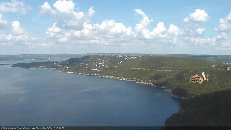Lake Travis webcam, September 12, 2016 11:15 AM CT