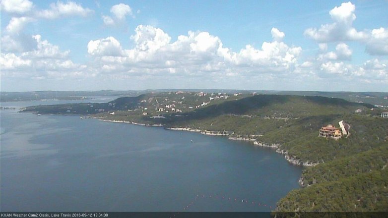 Lake Travis webcam, September 12, 2016 11:20 AM CT