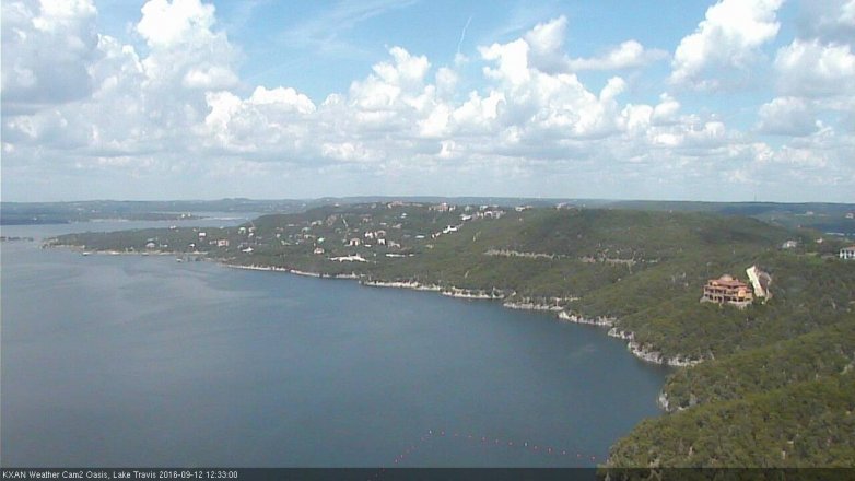 Lake Travis webcam, September 12, 2016 11:40 AM CT