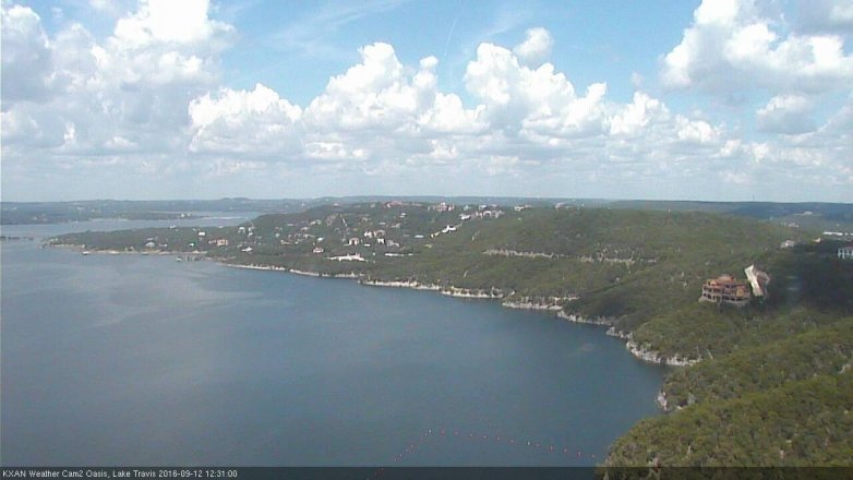 Lake Travis webcam, September 12, 2016 11:50 AM CT