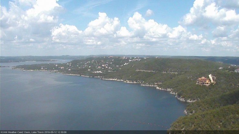Lake Travis webcam, September 12, 2016 11:55 AM CT